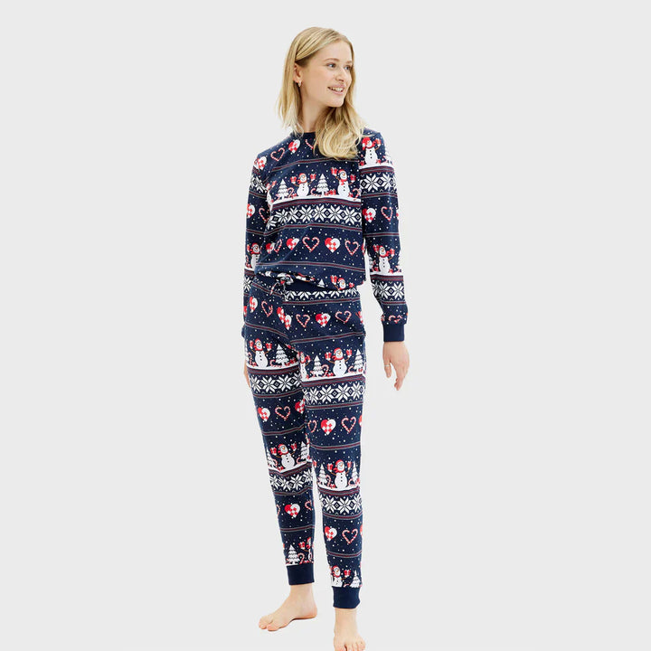 Aramina Pyjama-Set – Warme Damespyjama met Feestelijk Design