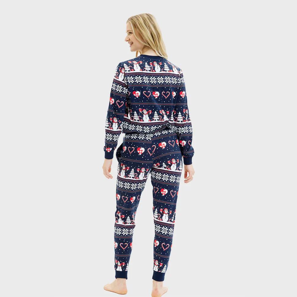 Aramina Pyjama-Set – Warme Damespyjama met Feestelijk Design