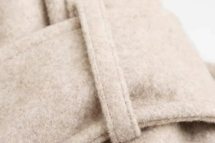 Calytrix Lange Mantel – Elegante Damesmantel met Ceintuur en Capuchon