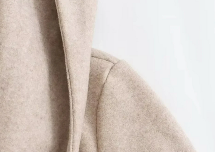 Calytrix Lange Mantel – Elegante Damesmantel met Ceintuur en Capuchon