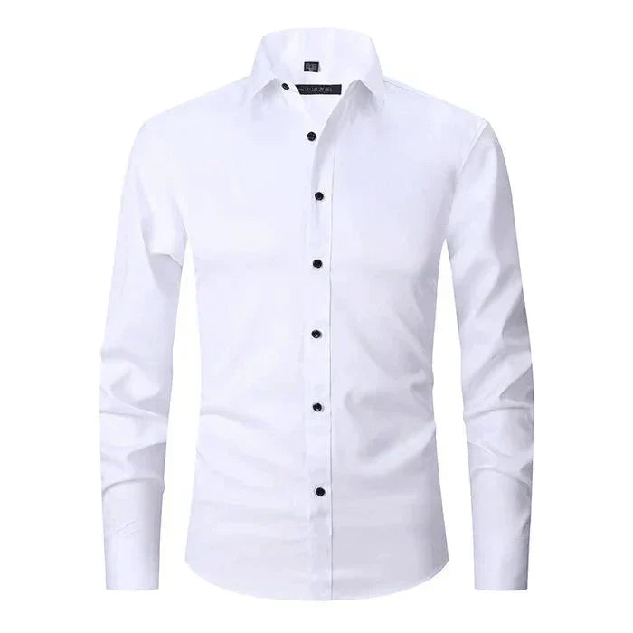 Eliano Wit Heren Overhemd – Slim Fit Dress Shirt van Hoogwaardige Kwaliteit