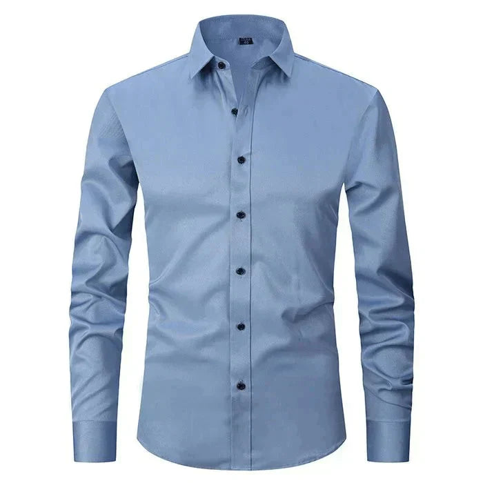 Eliano Wit Heren Overhemd – Slim Fit Dress Shirt van Hoogwaardige Kwaliteit