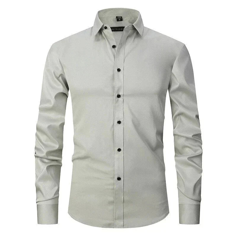 Eliano Wit Heren Overhemd – Slim Fit Dress Shirt van Hoogwaardige Kwaliteit