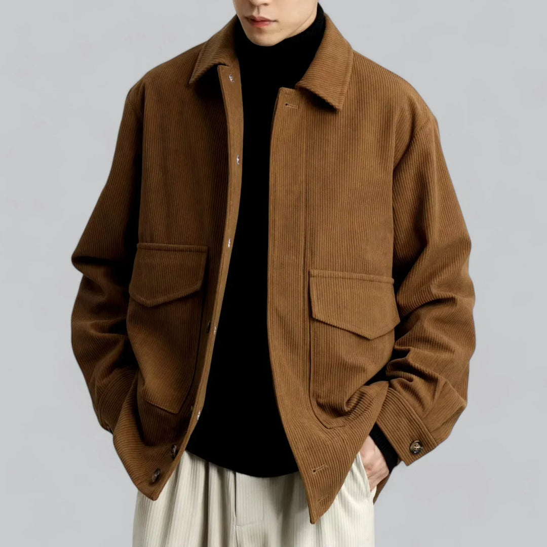 Eldric Ribgebreide Winterjas – Warme Herenjas met Tijdloze Klasse