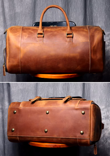 Marius – Donkerbruine Leren Reistas met Tijdloze Klasse