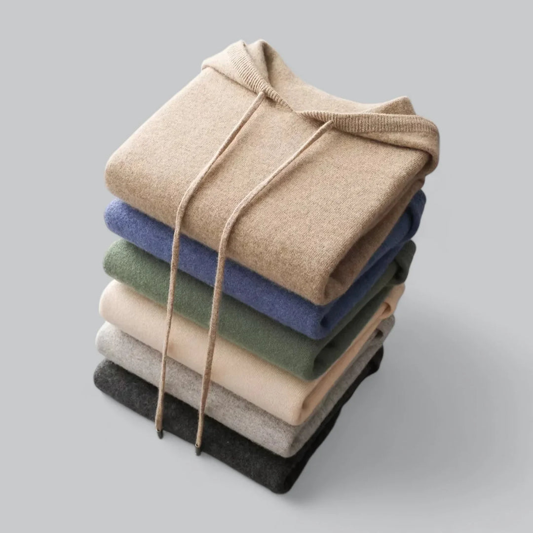 Shandon - Comfortabele Heren Hoodie van Zachte Wol met Minimalistisch Design
