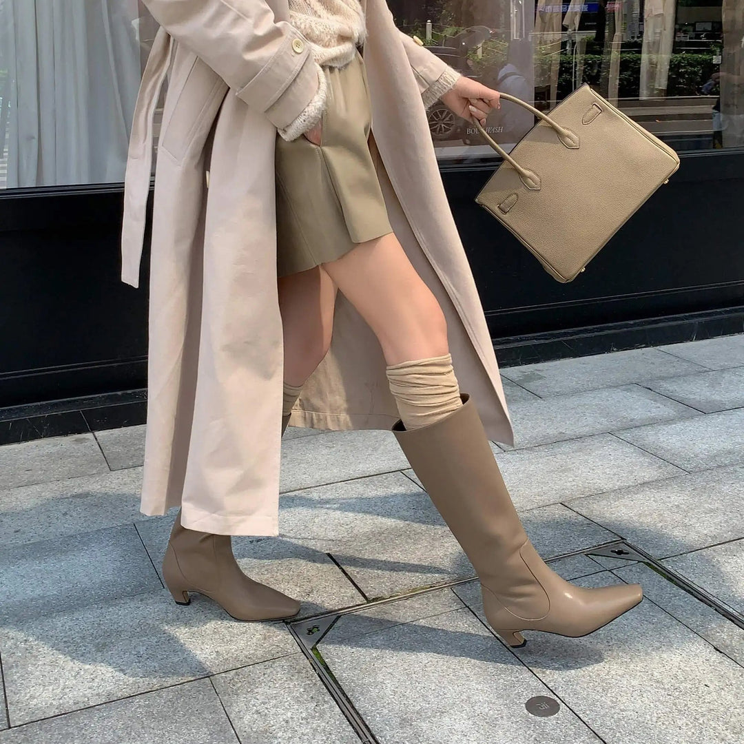 Tierney Dameslaarzen – Elegant met Puntige Neus en Praktische Achterrits