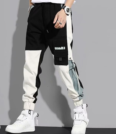 Ankar Heren Cargo Broek – Streetwear Cargopants met Contrastdesign en Zakdetails
