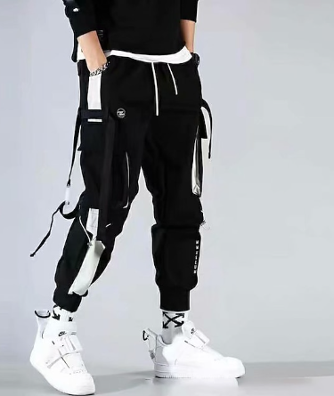 Ankar Heren Cargo Broek – Streetwear Cargopants met Contrastdesign en Zakdetails