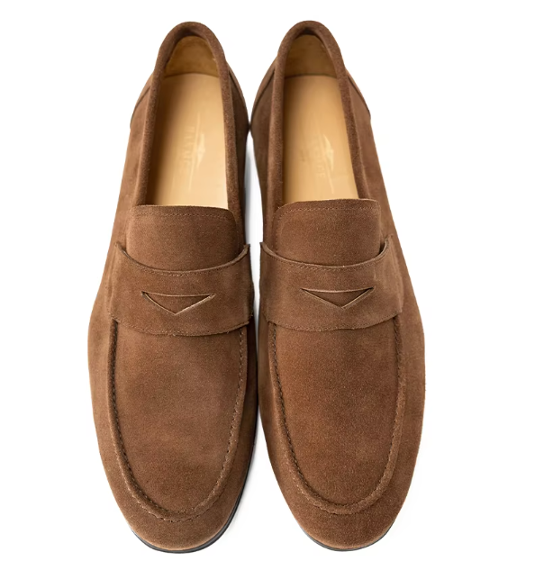 Renzo Leren Loafers – Luxe Suède Hereninstappers met Tijdloos Design
