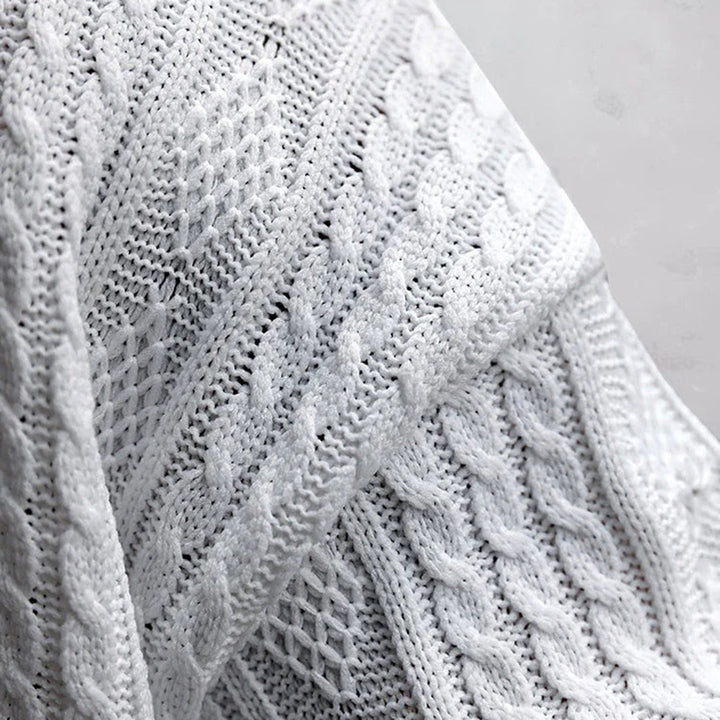 Lazaro Heren Zomerset – Gebreide Lounge Set met Diepe V-Hals en Shorts in Wafelstructuur