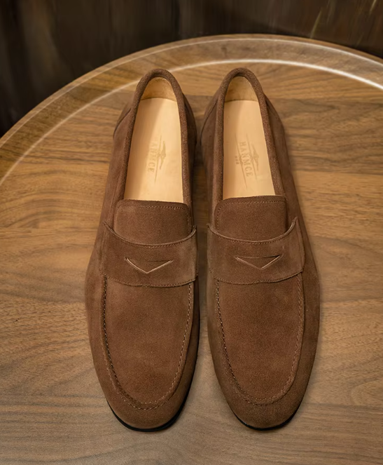 Renzo Leren Loafers – Luxe Suède Hereninstappers met Tijdloos Design