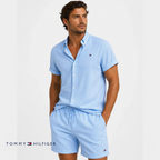 Tommy – Ensemble d’été pour homme avec chemise à manches courtes et short | 1 acheté = 1 offert