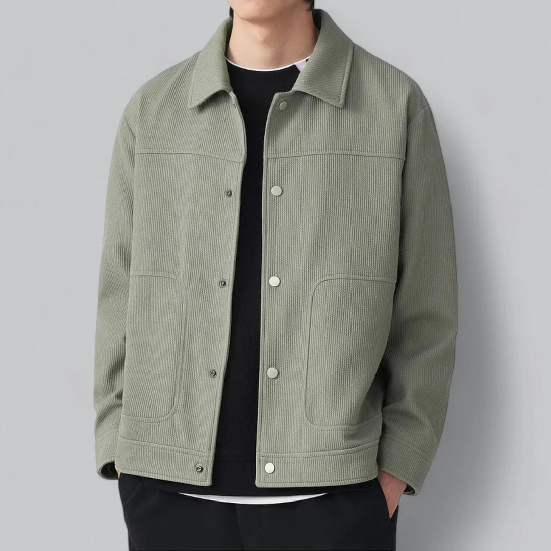 Eldric Smart Harrington Overshirt – Tijdloze Klasse met Modern Comfort