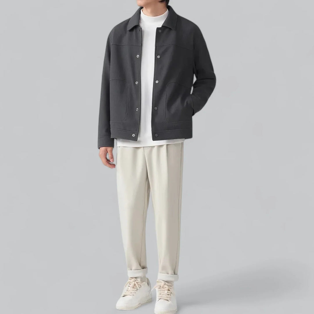 Eldric Smart Harrington Overshirt – Tijdloze Klasse met Modern Comfort