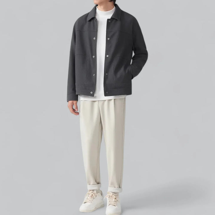 Eldric Smart Harrington Overshirt – Tijdloze Klasse met Modern Comfort