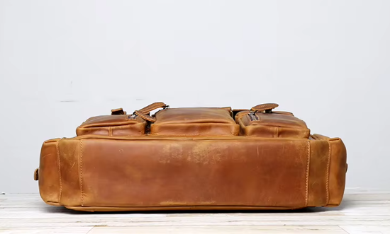 Cedric Leren Laptoptas – Elegante Business Tas van Volnerfleer