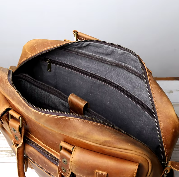Cedric Leren Laptoptas – Elegante Business Tas van Volnerfleer