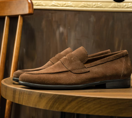 Renzo Leren Loafers – Luxe Suède Hereninstappers met Tijdloos Design