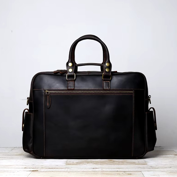 Cedric Leren Laptoptas – Elegante Business Tas van Volnerfleer