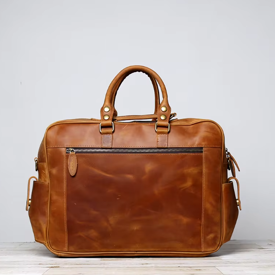 Cedric Leren Laptoptas – Elegante Business Tas van Volnerfleer