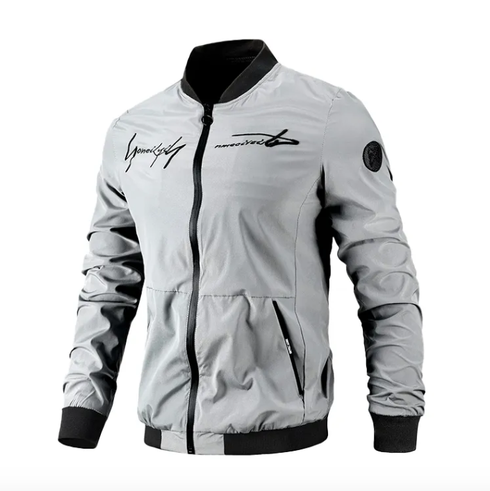 Moderne Herenjas met Zwarte Accenten – Lichtgewicht, Ademend en Waterafstotend