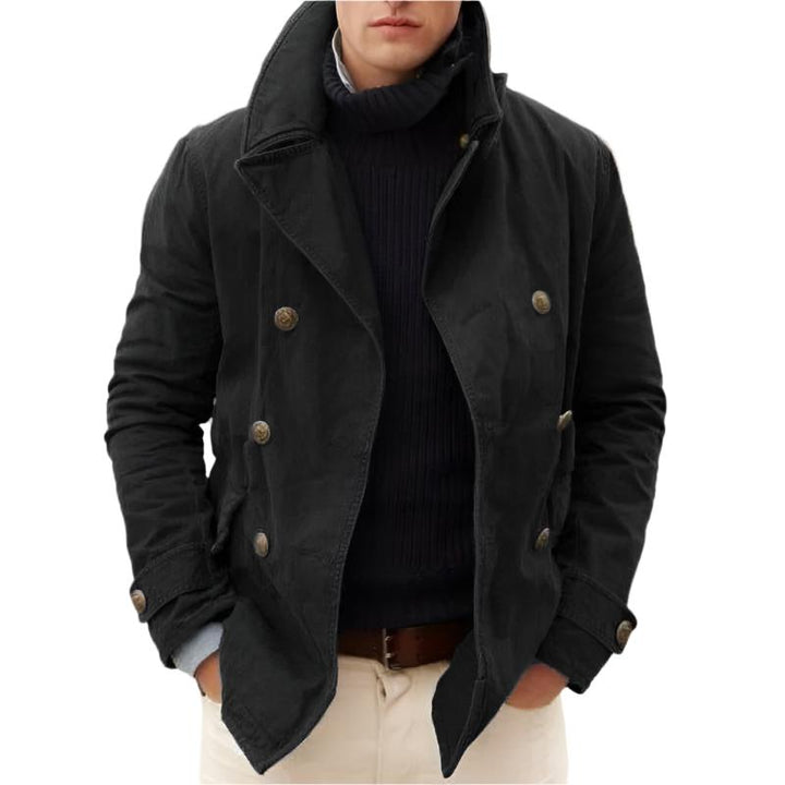 Thompson Dubbelgeknoopte Herenjas – Klassiek Ontwerp met Warmte en Comfort