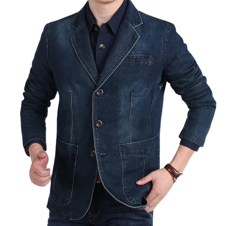 Wynter Denim Blazer voor Heren – Lente Blazer met Moderne Twist en Tijdloze Klasse