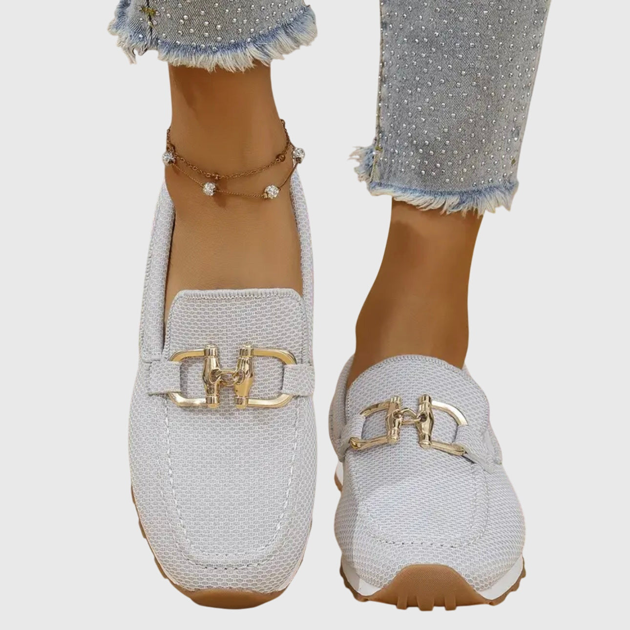 Ambre – Chaussures à bout rond avec boucle et semelle légère