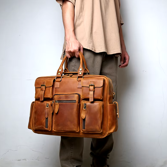 Cedric Leren Laptoptas – Elegante Business Tas van Volnerfleer