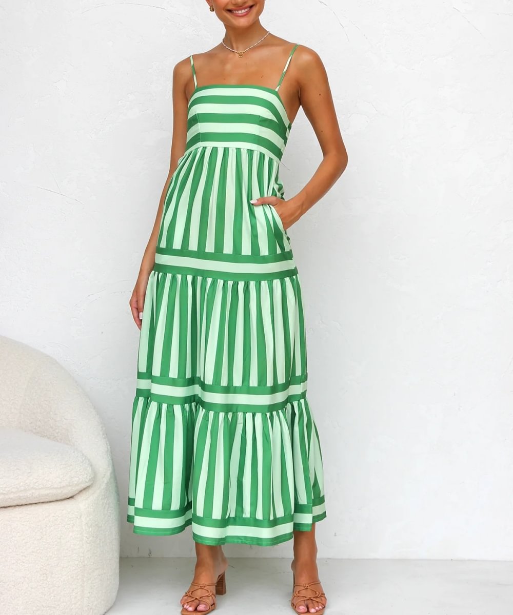 Nerina | Robe Longue à Rayures