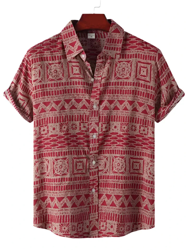 Paulo Heren Overhemd – Korte Mouwen, Comfortabele Pasvorm en Verschillende Patronen