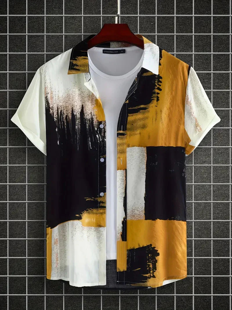 Paulo Heren Overhemd – Korte Mouwen, Comfortabele Pasvorm en Verschillende Patronen