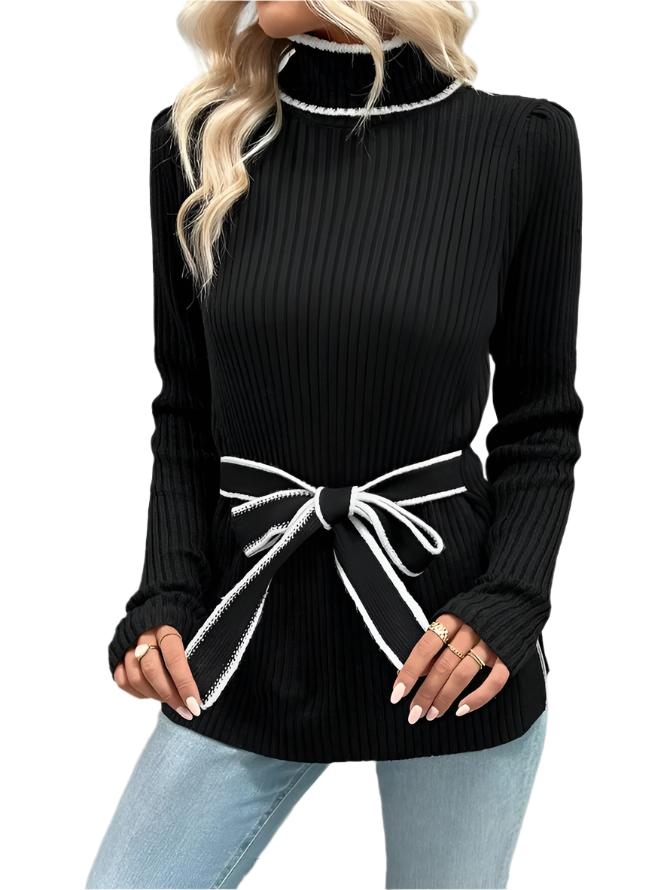 Maribel Trui – Elegante Damestrui met Tijdloos Zwart-Wit Design