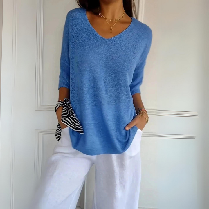 Maribelle Trui – Stijlvolle V-Hals Damestrui met Tijdloze Uitstraling