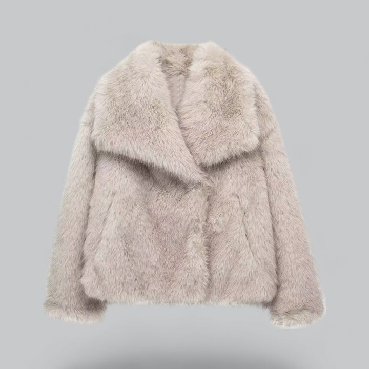 Wallina Jas – Korte Winterjas van Faux Fur met Magnetische Sluiting