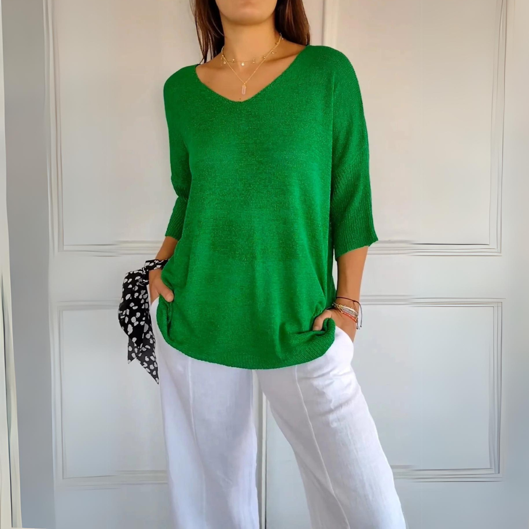 Maribelle Trui – Stijlvolle V-Hals Damestrui met Tijdloze Uitstraling