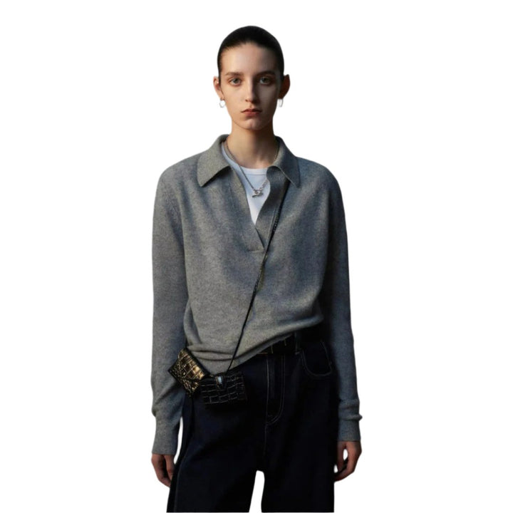 Talitha Trui – Tijdloze V-Hals Damestrui in Zachte, Duurzame Stof