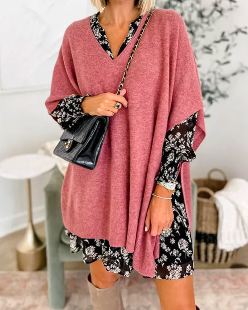 Keyla Poncho Trui – Elegante en Comfortabele Damestrui