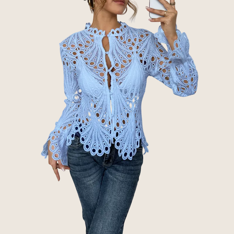 Sarah | Blouse élégante à détails ajourés