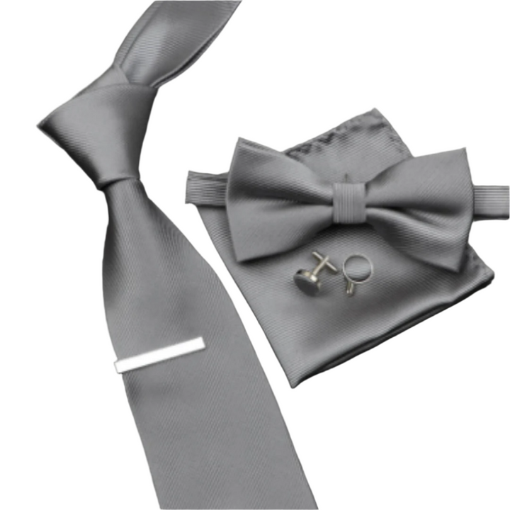 David – Trouwerij Set Met Strik, Stropdas En Manchetknopen Voor Heren