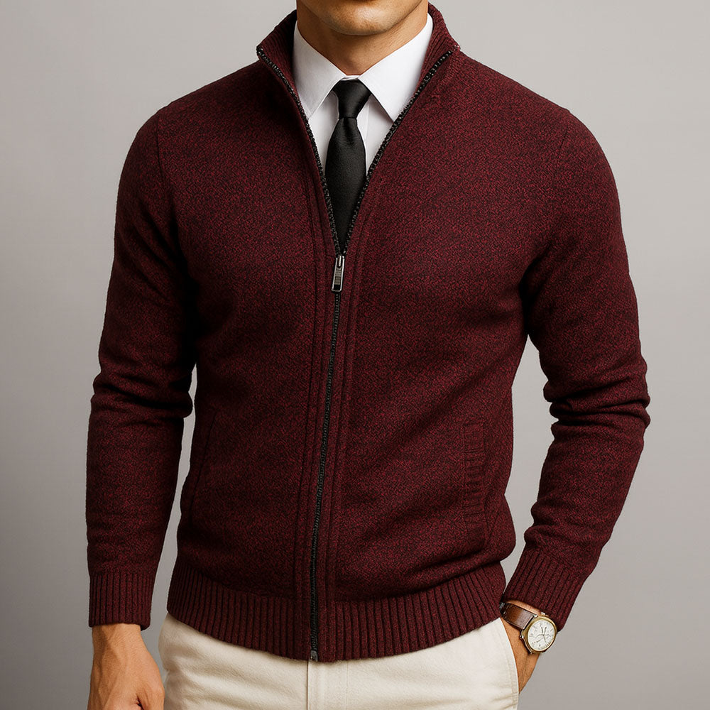 Julien | Cardigan Zippé en Laine Mérinos