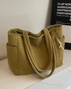 Éloïse | Sac cabas côtelé avec détail cordon