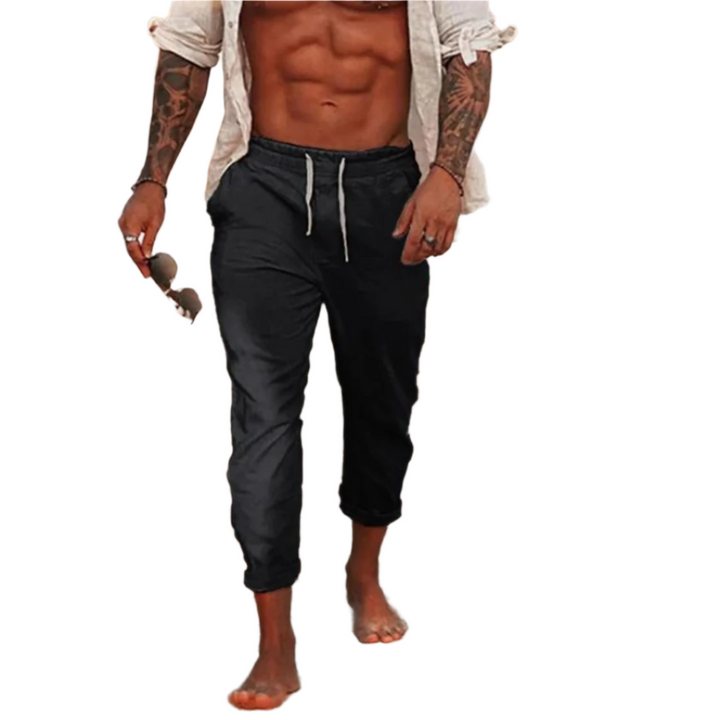 Brandon linnen broek voor mannen – ademend en lichtgewicht zomermodel met stoere uitstraling