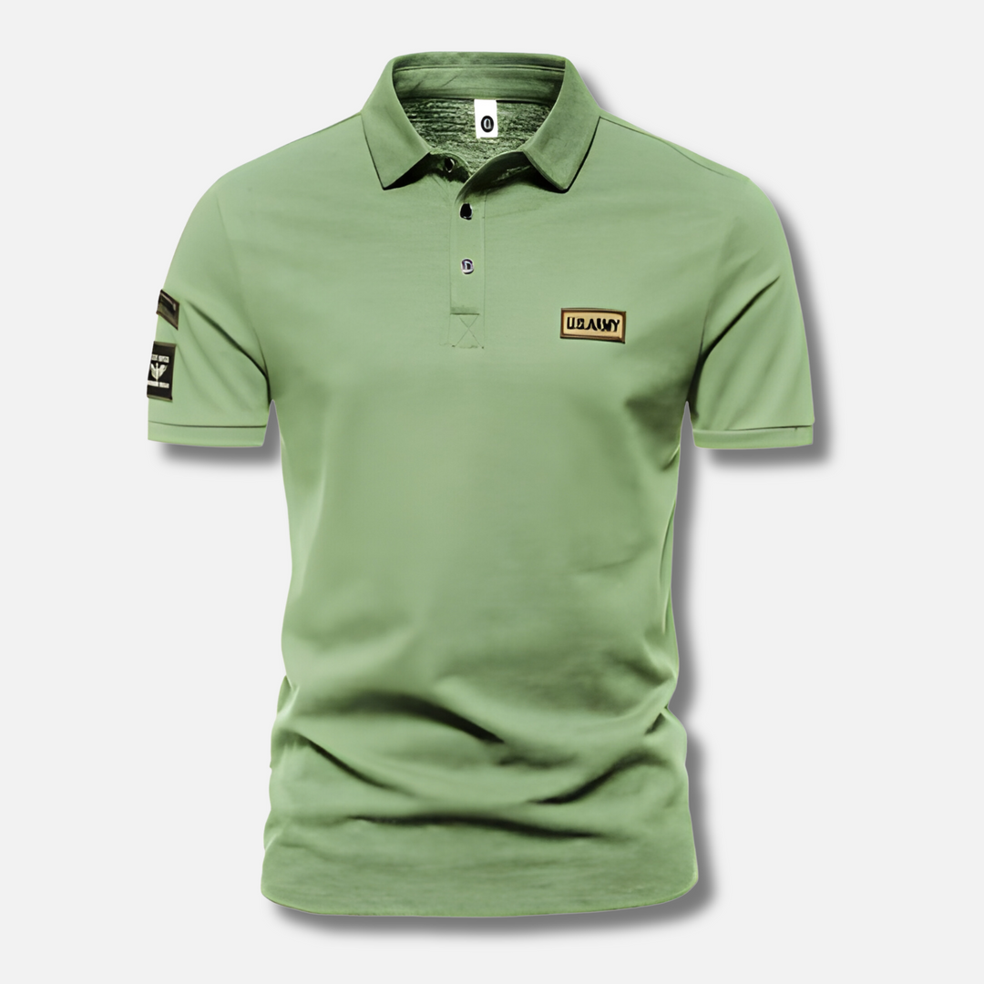 Leroy – Militaire Heren Polo met Korte Mouwen voor een Stoere Look
