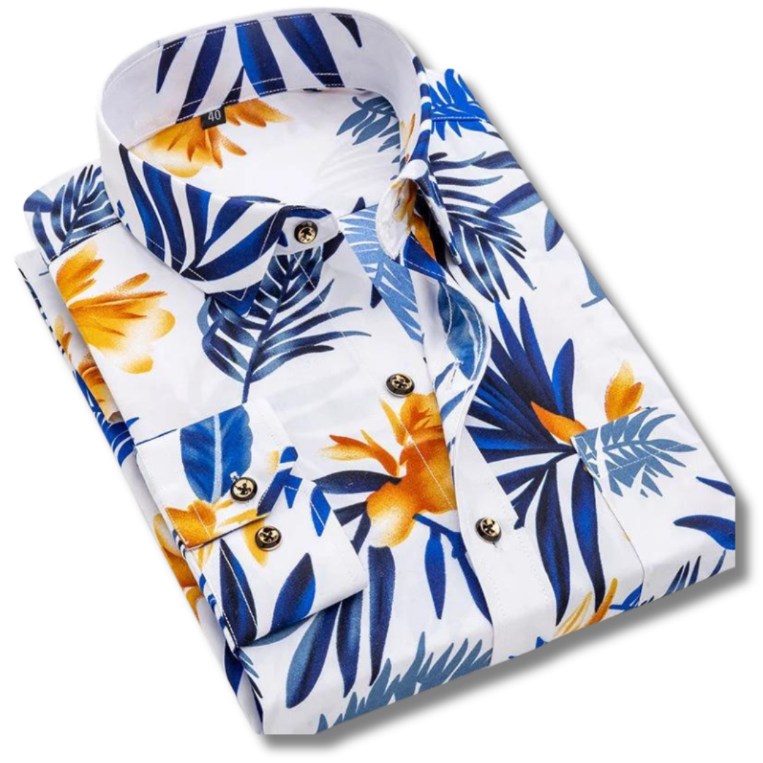 Lorcan Hawaii Print Blouse voor Heren – Zomerse Stijl met Exotische Flair