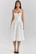 Liorine | Robe Midi Corset Élégante
