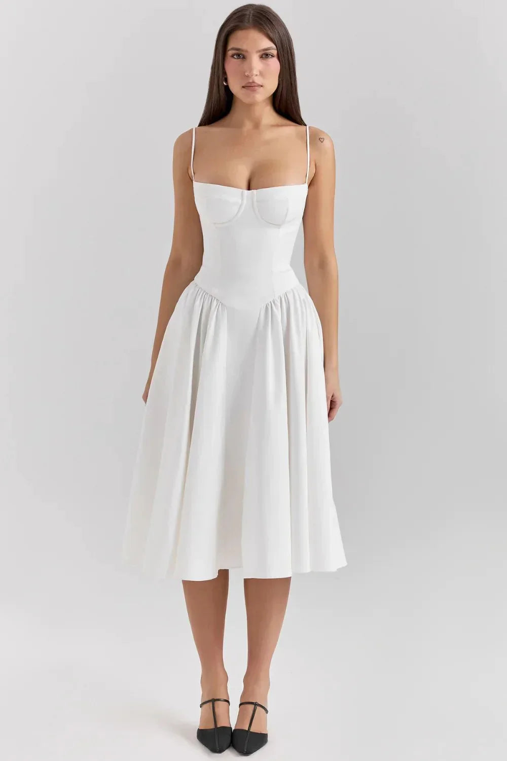 Liorine | Robe Midi Corset Élégante