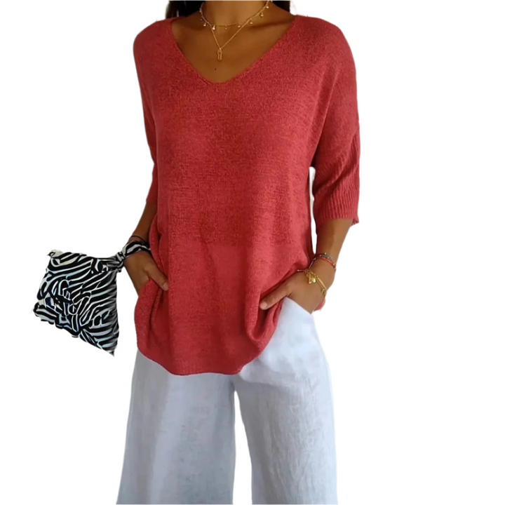 Maribelle Trui – Stijlvolle V-Hals Damestrui met Tijdloze Uitstraling