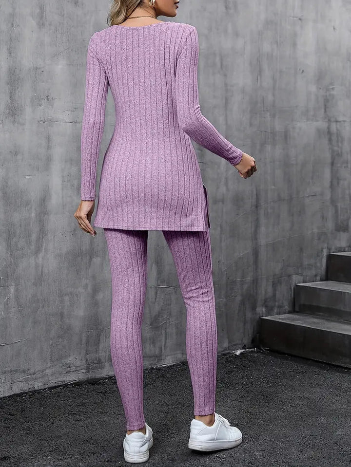 Kinley Set – Trendy Dames Set met Trui en Broek